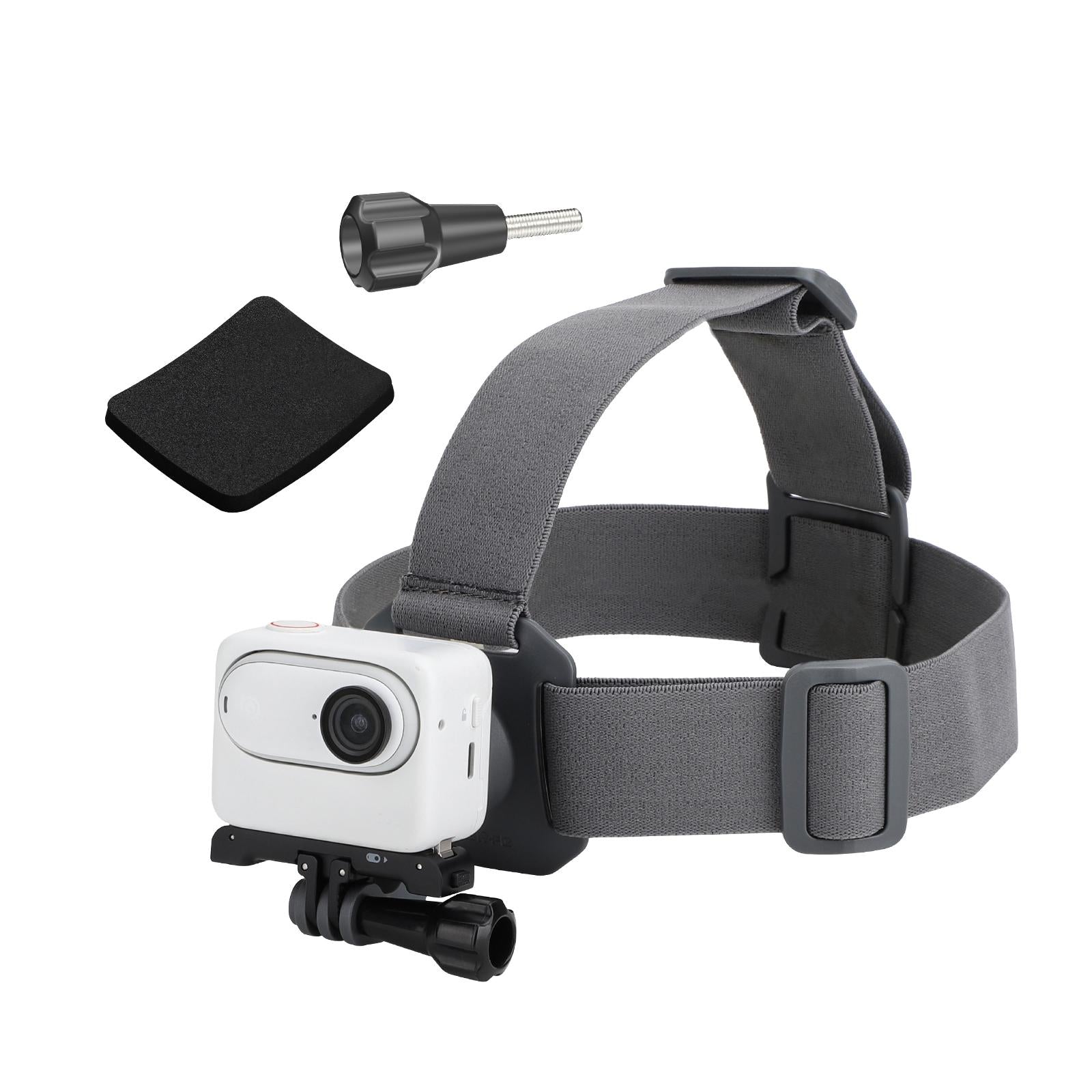 V562-H0254ACD-221732-00 Adjustable 360 Degree Head Strap for Action Cameras - Grey - Image 1
