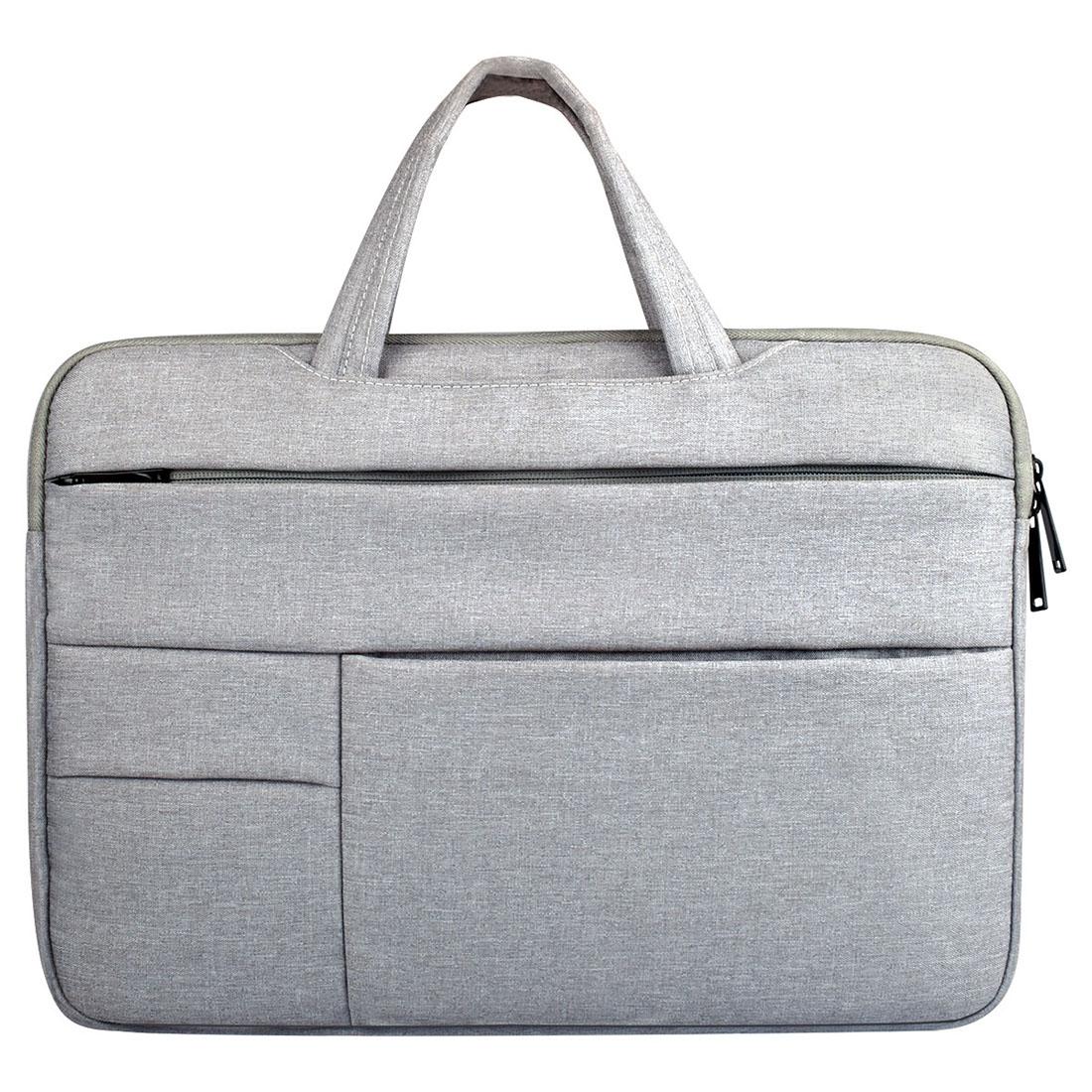 V562-H2756CH-202502281851-00 14 Inch Laptop Tablet Bag With Multiple Pockets And Soft Handle - Grey - Image 1