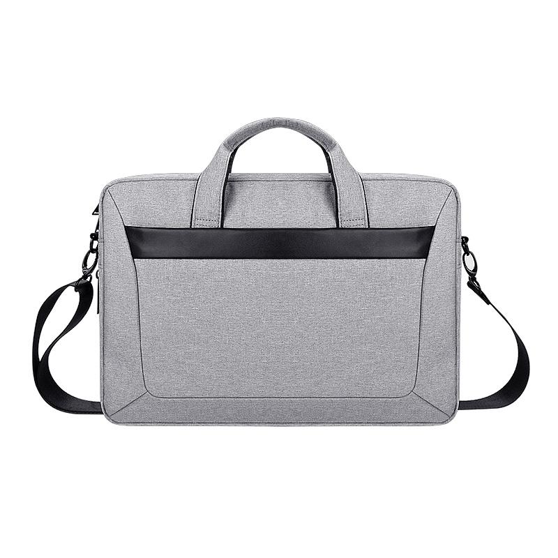 V562-H8800BL-202502281852-00 Expandable Laptop Bag - Waterproof Oxford Cloth Detachable Shoulder Strap - Grey - Image 1