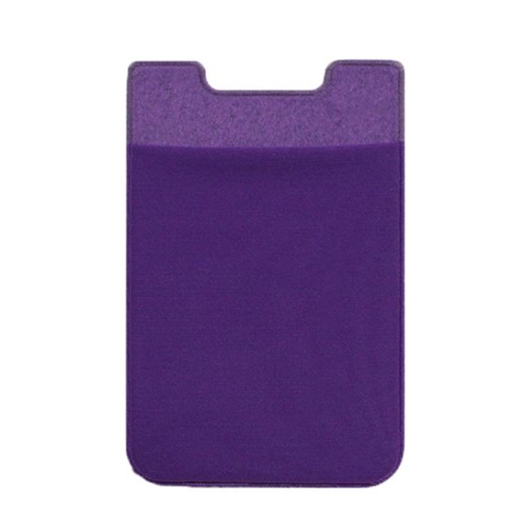 V562-I1035535850DBT-202503280247-00 Lycra Phone Card Holder Stretch Back Sticker Wallet For Cards Bus Pass Bank Fits Most Phones - Purple - Image 1