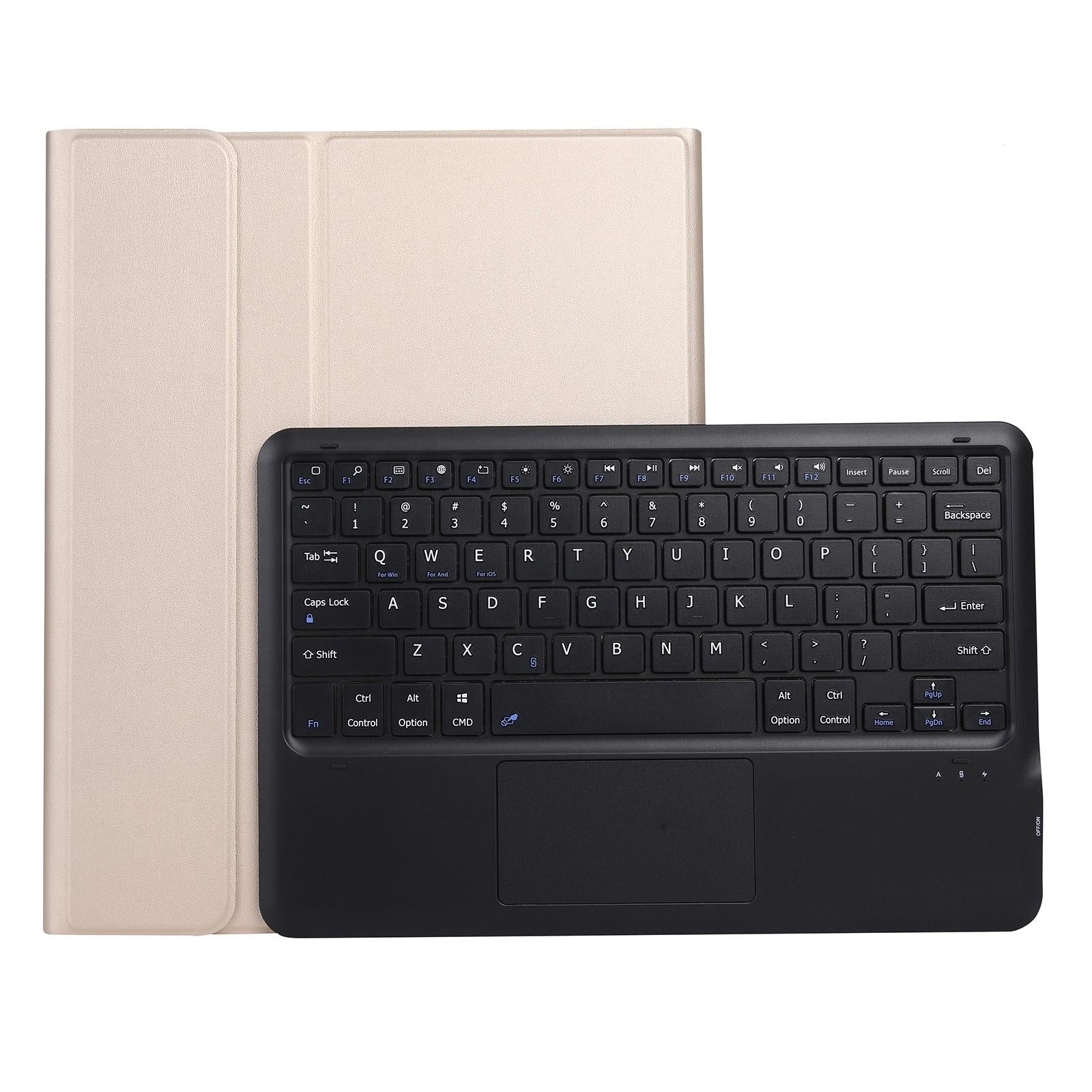V562-J2630ORPI-202504291815-00 Detachable Bluetooth Keyboard Tablet Case For Ipad Pro 12.9 - Ultra-Thin With Touchpad Pen Slot & Holder - Gold - Image 1