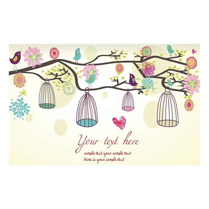 V562-J500198100ADE-202503031736-00 52 Inch Dust-proof Tv Cover for Household - Birds And Flowers - Image 1