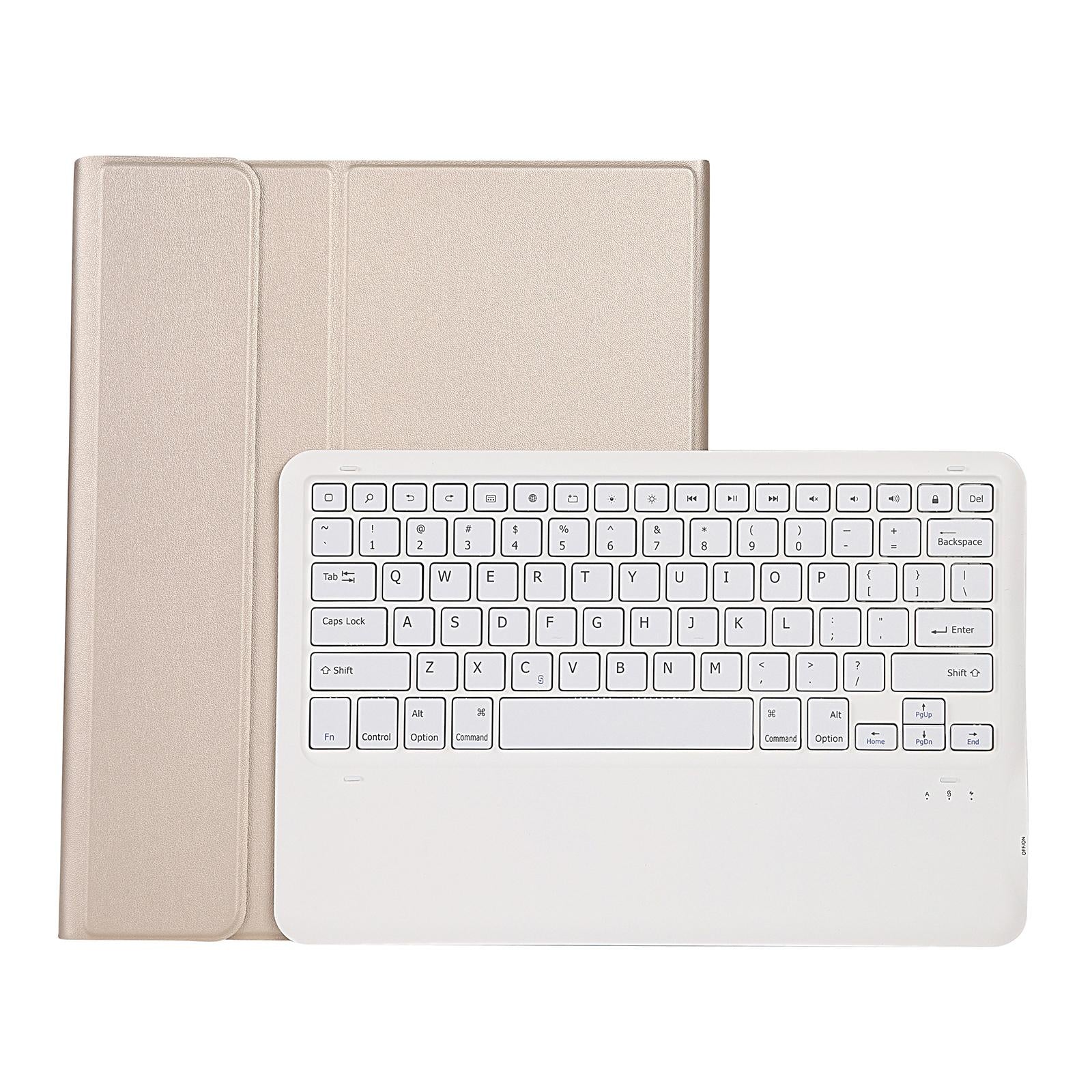 V562-J6091D6PI-202504291953-00 Ultra-Thin Detachable Bluetooth Keyboard Leather Case For Ipad Pro 12.9 2018 With Pen Slot - Gold - Image 1