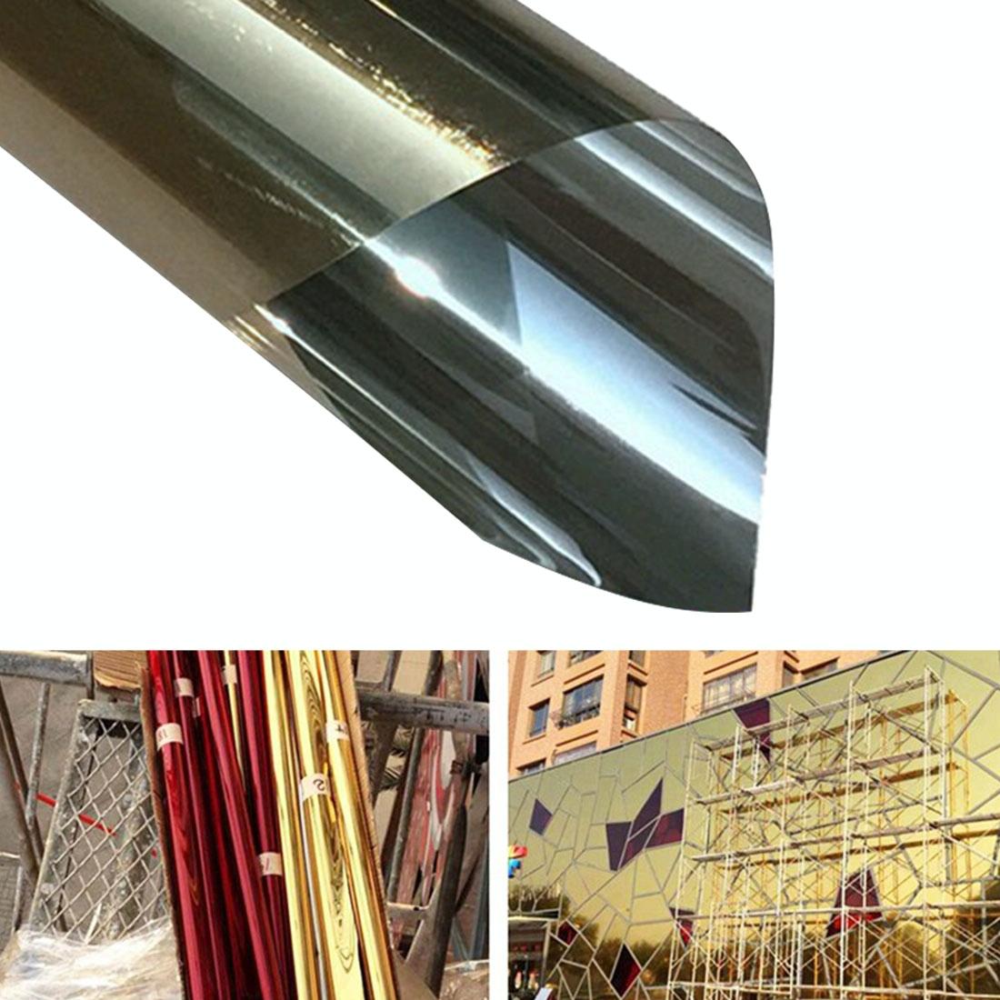 V562-J6885CH-202505291510-00 40cm x 1m Uv Reflective Privacy Window Film Sticker - Gold - Image 1