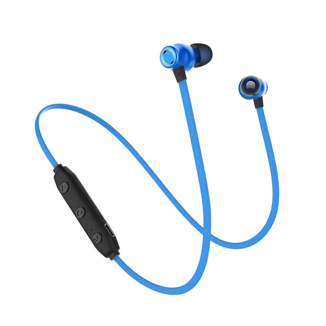 V562-L5684P8PI-202505261848-00 Waterproof X5 Sports Bluetooth Earbuds with Magnetic Design - Blue - Image 1
