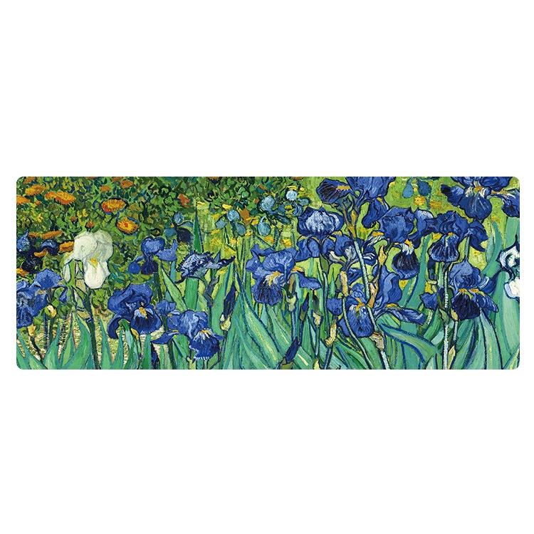 V562-L9077022060DBT-202505261231-00 Large Oil Painting Desk Rubber Mouse Pad - Iris - Image 1