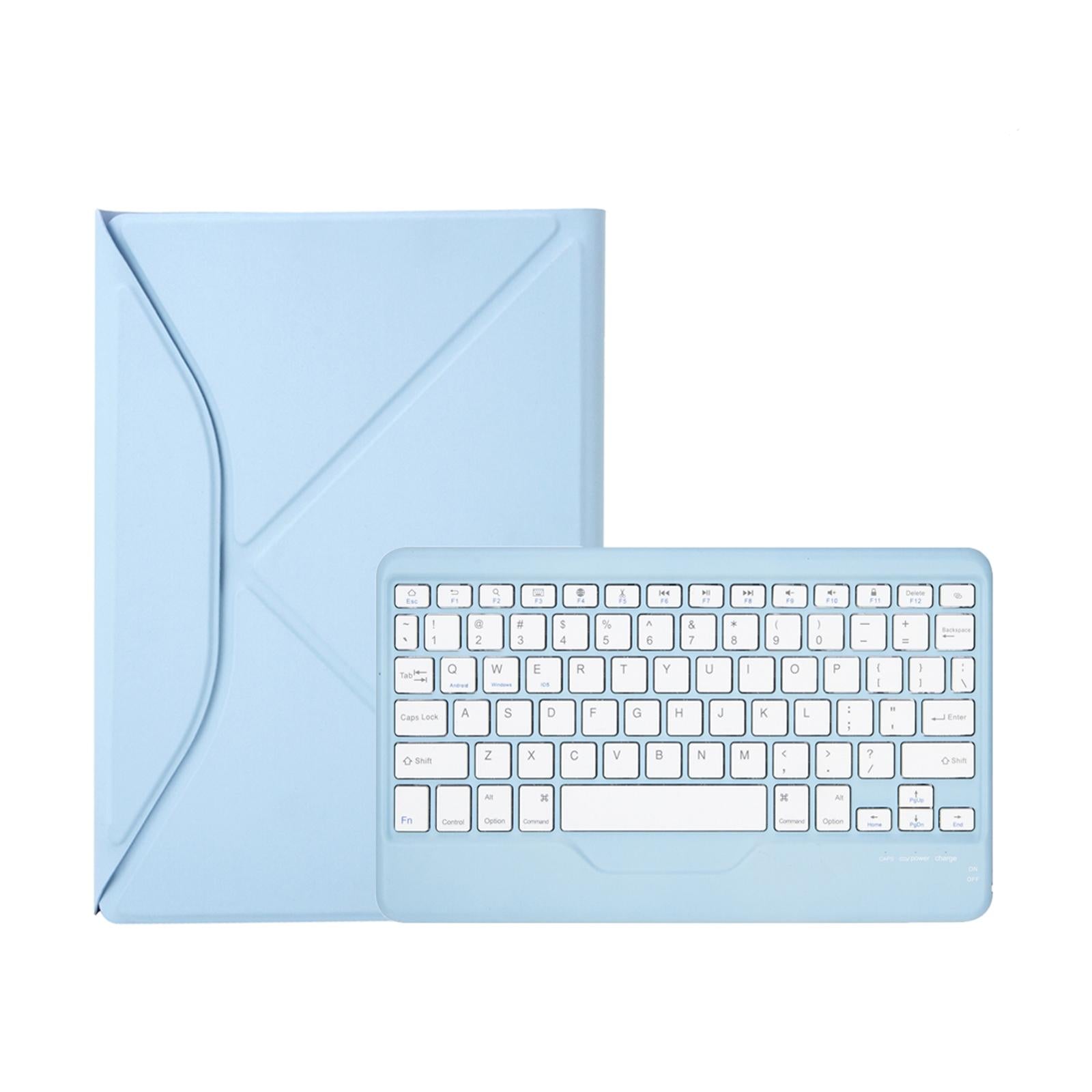 V562-LS6830ORPI-202504291912-00 Bluetooth Keyboard Leather Tablet Case With Pen Slot - Sky Blue - Image 1