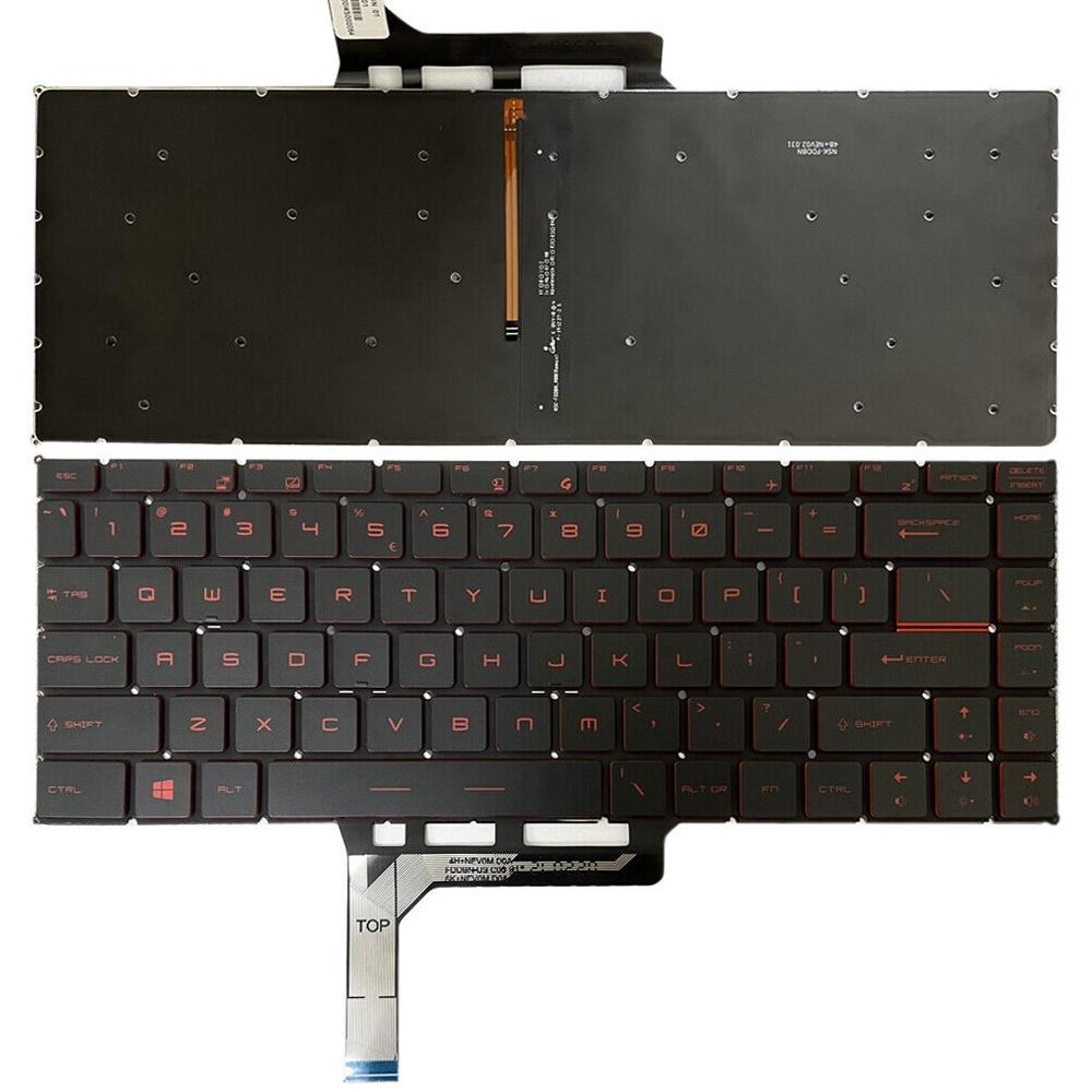 V562-R4000PLP-202502272000-00 Backlit Laptop Keyboard for Msi Gs65 Series - us Version - Red - Image 1