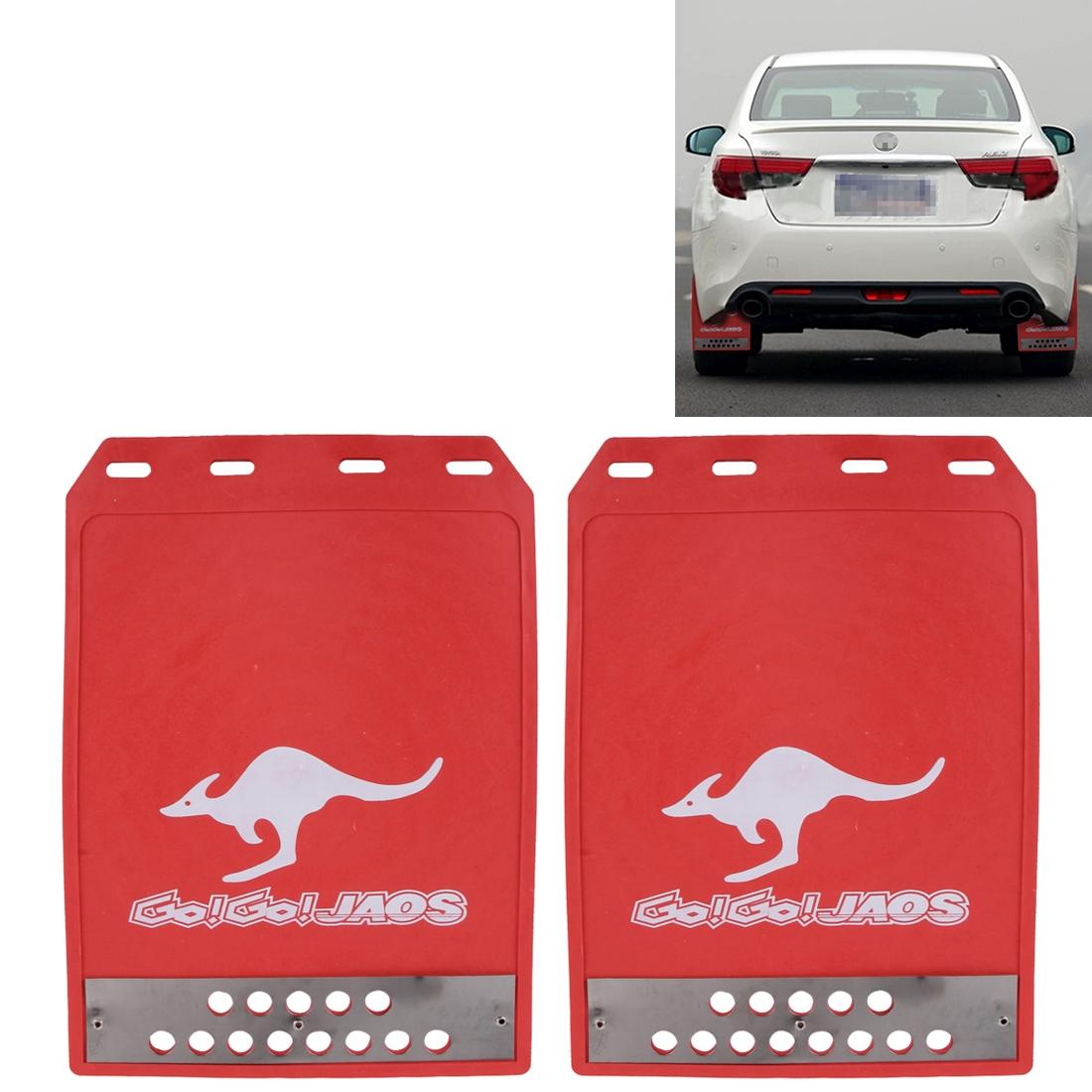 V562-R5150SMC-202502260845-00 Premium Heavy Duty Molded Splash Front And Rear Mud Flaps Fender Guard Medium Size Random Pattern Delivery - Red - Image 1