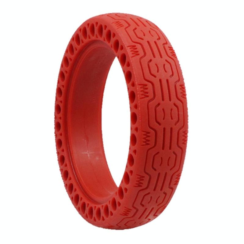 V562-R7761GO-202505262117-00 8.5 Electric Scooter Tire for Xiaomi Mijia M365 - Shock-absorbing Honeycomb Design - Red - Image 1