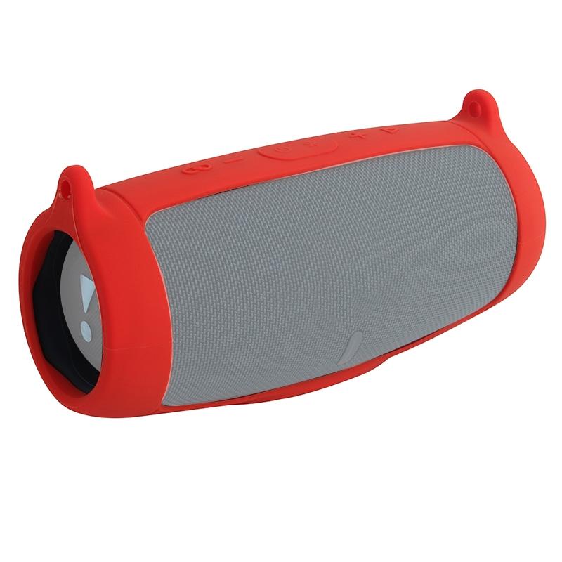 V562-R8770G7PI-226295-00 Portable Silicone Speaker Cover with Shoulder Strap & Carabiner for Jbl Charge 5 - Red - Image 1