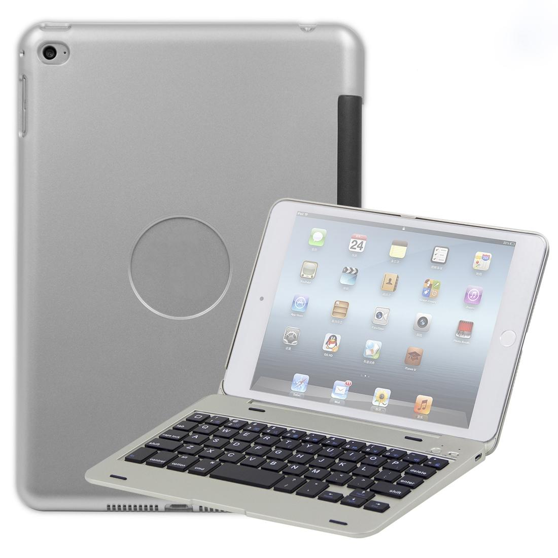 V562-S1905CBM-202504291826-00 Bluetooth Keyboard Tablet Case For Ipad Mini 5 / 4 - Silver - Image 1