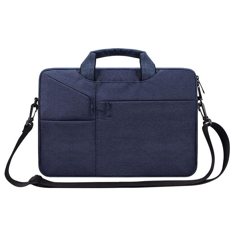 V562-VN8025BL-202502281825-00 14.1 Inch Laptop Handbag With Hidden Strap And Suitcase Belt - Waterproof And Tear-Resistant - Navy Blue - Image 1
