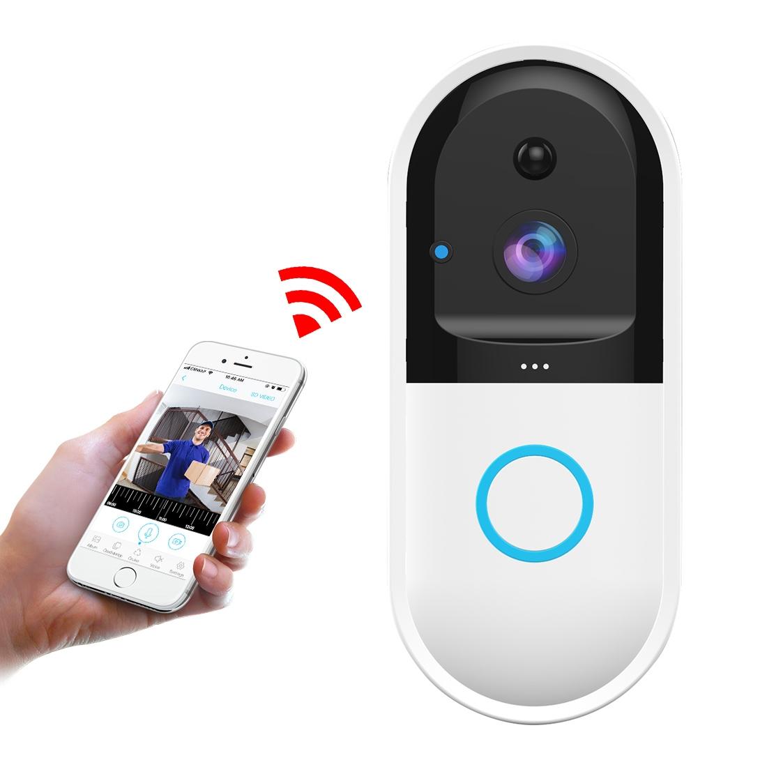 V562-W0400DW-202504021911-00 Smart Wifi Video Doorbell With Night Vision & Remote Monitoring - White - Image 1