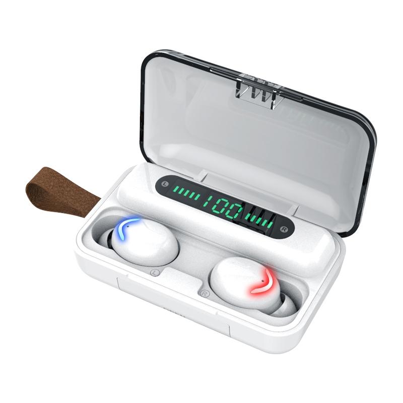 V562-W2332SXPI-202505222043-00 Bluetooth Earphone with Noise Reduction & Breathing Light Hand Strap - White - Image 1