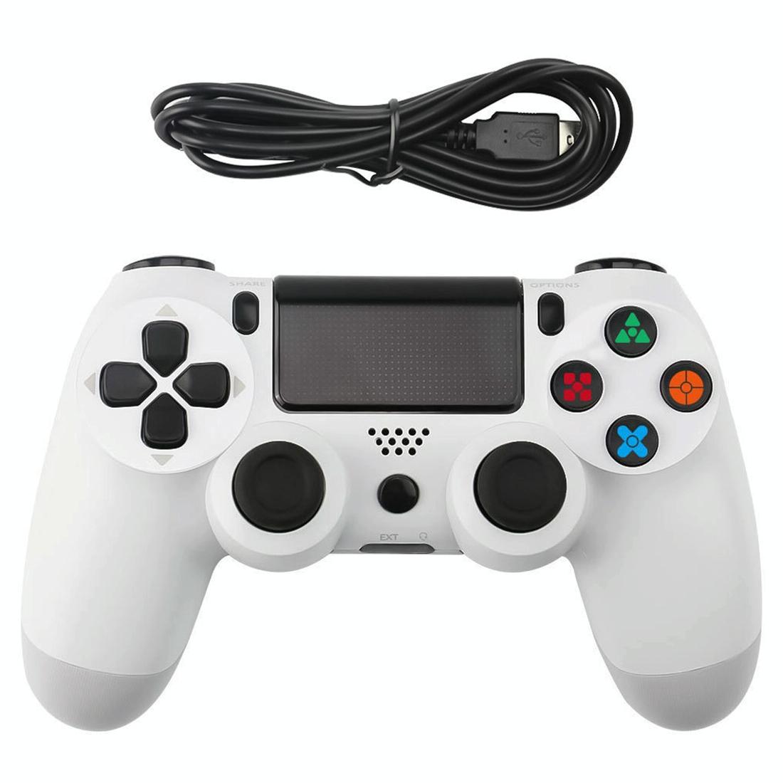 V562-W3701TN-202504181922-00 Ps4 Wired Gamepad with Snowflake Button Design - White - Image 1