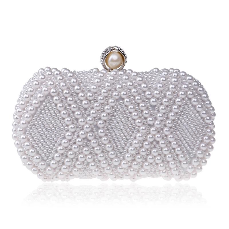 V562-W4692BCC-202502272026-00 Party Pearl Handbag Women Fashion Crossbody For Banquets & Events - White - Image 1