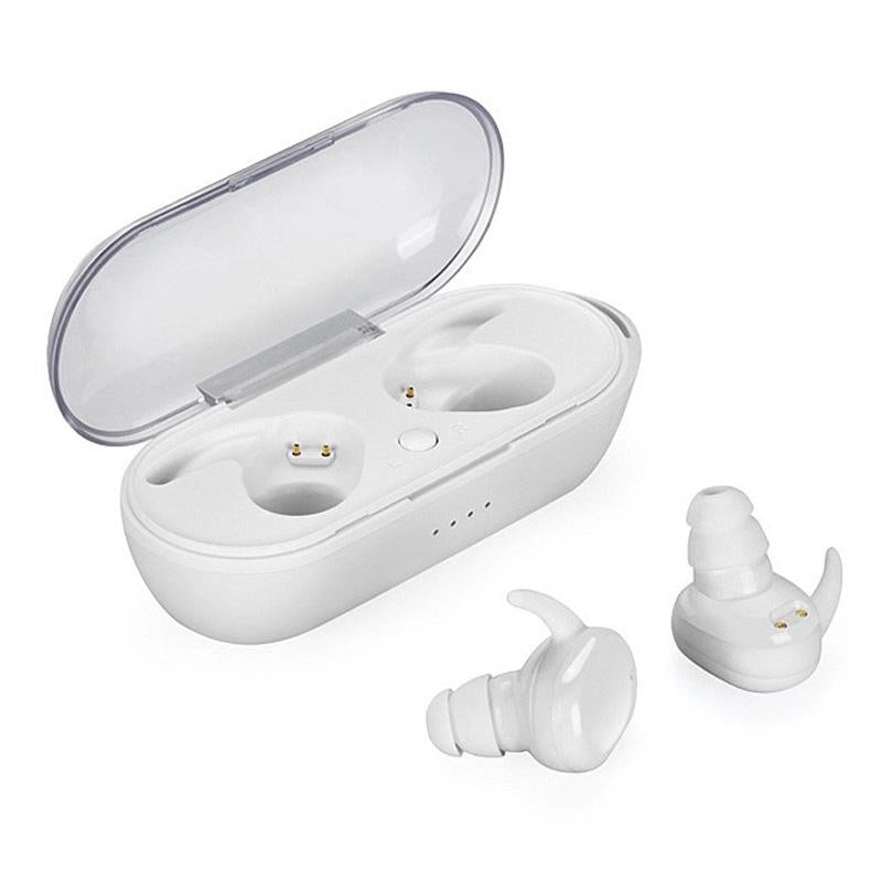 V562-W6450D6PI-202505222042-00 Waterproof Touch Wireless Bluetooth Earphones + Charging Box - White - Image 1