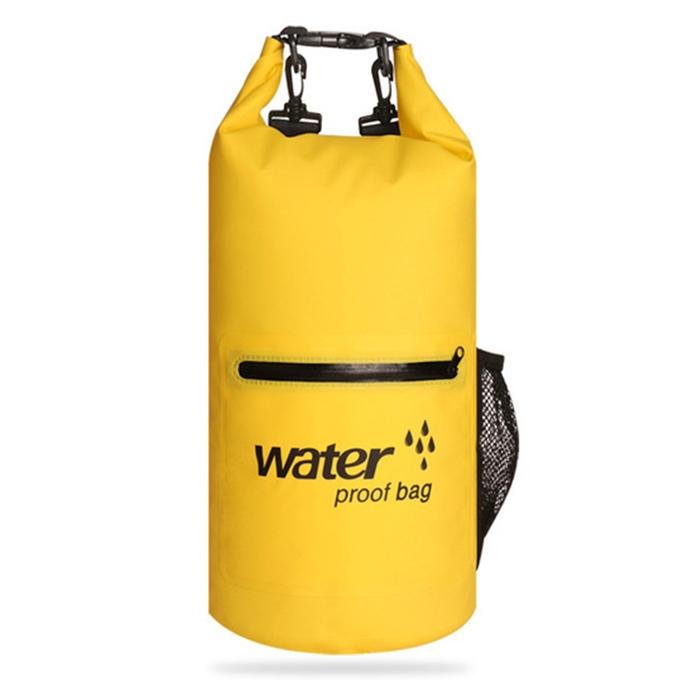 V562-Y0685GO-202504251737-00 Waterproof Dual Shoulder Bag 20L Pvc Dry Sack For Outdoor Adventures - Yellow - Image 1