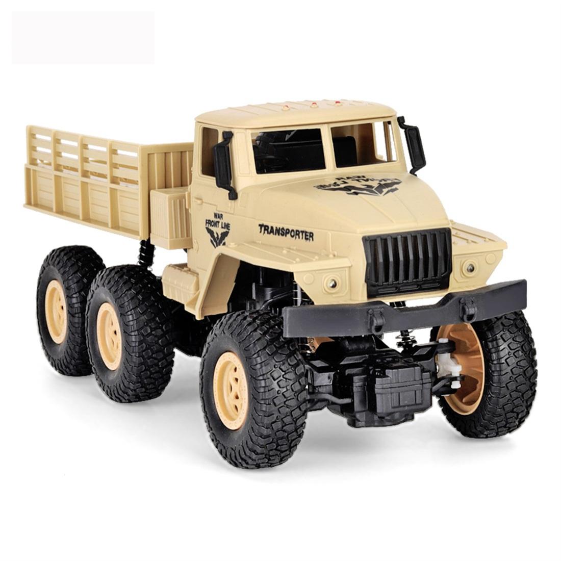 V562-Y1820THC-202504291306-00 2.4ghz 4ch Remote Control Dongfeng 7 Six-wheeled Armor Truck Toy - Yellow - Image 1