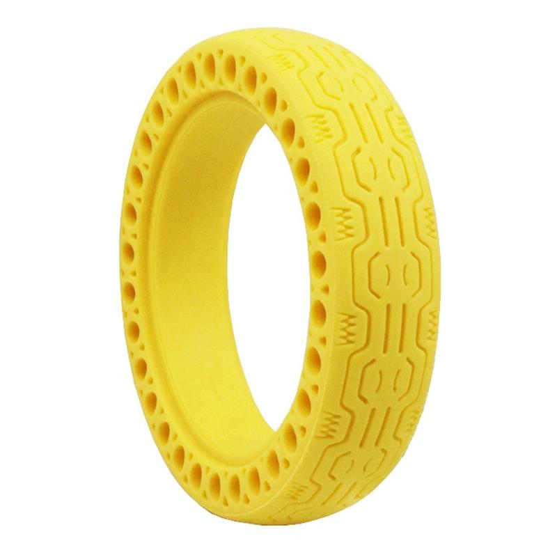 V562-Y7761GO-202505262117-00 8.5 Electric Scooter Tire for Xiaomi Mijia M365 - Shock-absorbing Honeycomb Design - Yellow - Image 1