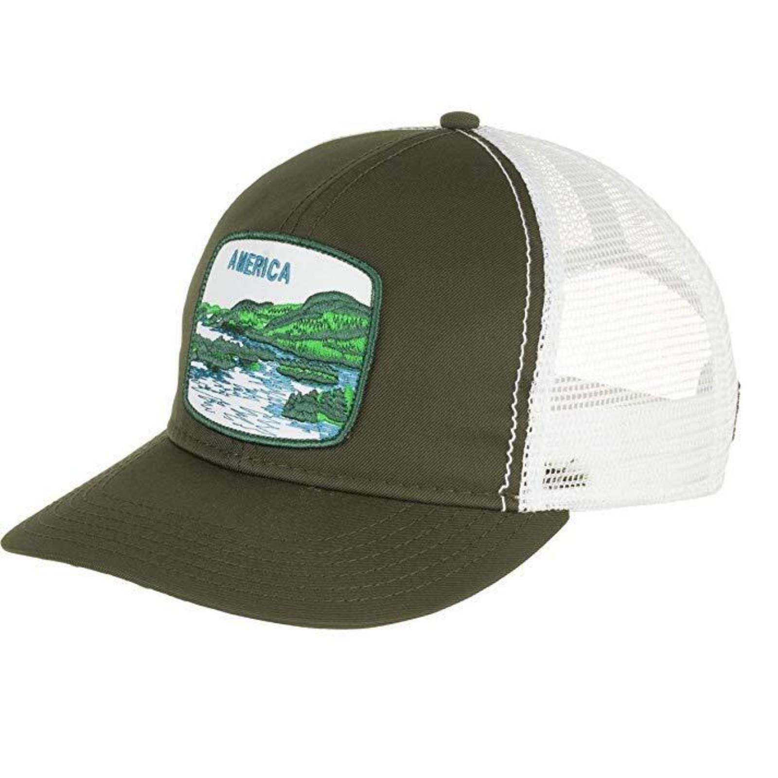 V563-101-0014-FOREST-202506020812-00 Goorin Brothers Uhmerrica America Baseball Trucker Cap Hat Bros - Forest - Image 1