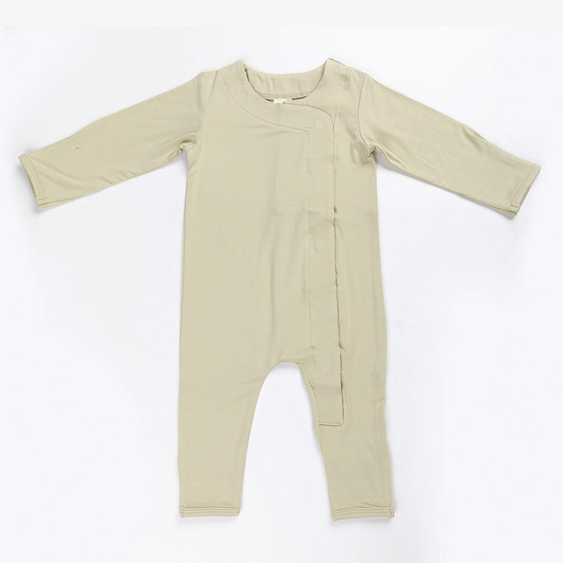 V563-11100400-202503051214-00 Ponchik Babies + Kids - Magnetic Bamboo Body Suit - Pistachio - 0-3m - Image 1
