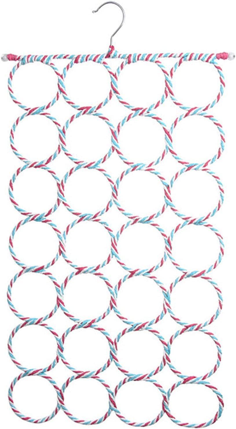 V563-11163-202503051426-00 1x 28 Hole Scarf Hanger Holder Storage Tie Belt Scarf Organiser Space Saver - Image 1