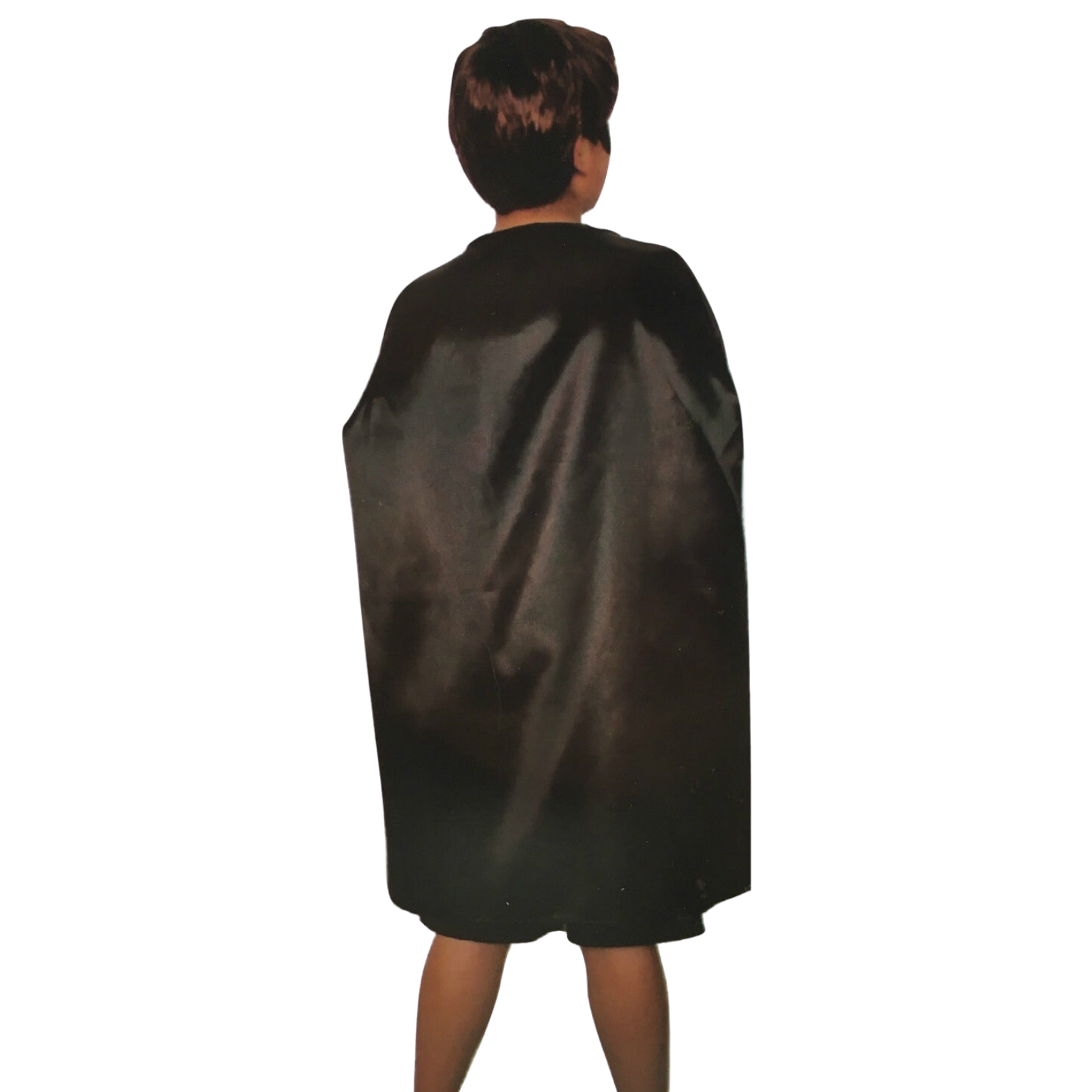 V563-12180-BLK-185037-00 100cm MEDIUM CAPE Kids Childrens Party Costume Vampire Halloween Coat School Team - Black - Image 1