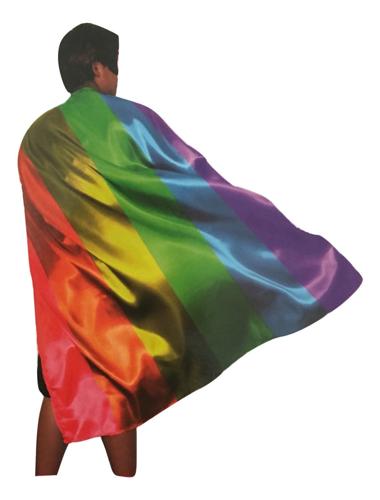 V563-12182-184603-00 140cm DELUXE RAINBOW CAPE Party Fancy Dress Costume Adult Size - Image 1