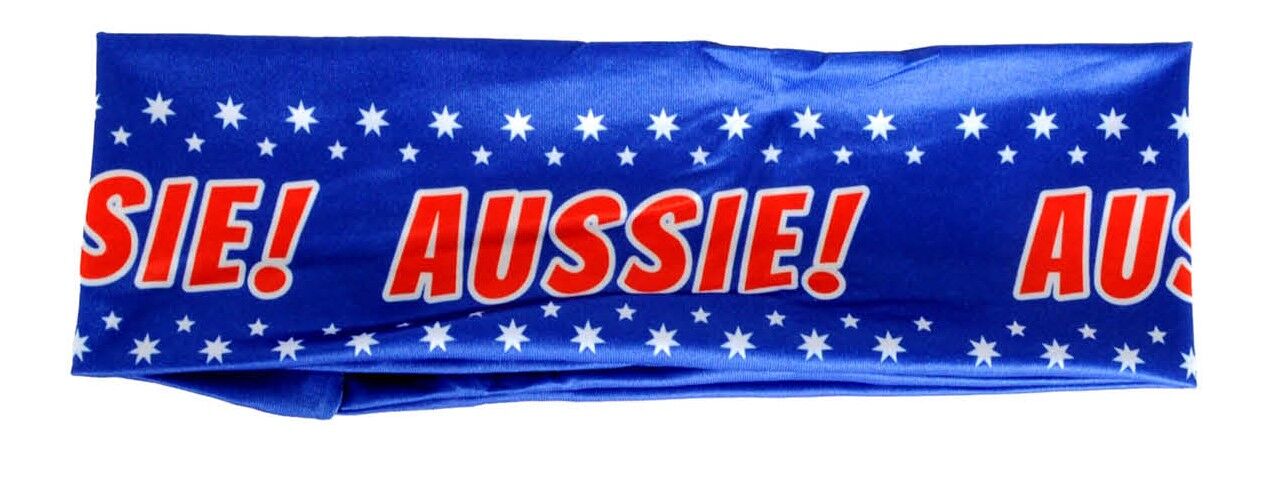 V563-13298-03-218800-00 Australia Flag Headband Tennis Cricket Australia Day Aussie Costume in Blue - Image 1
