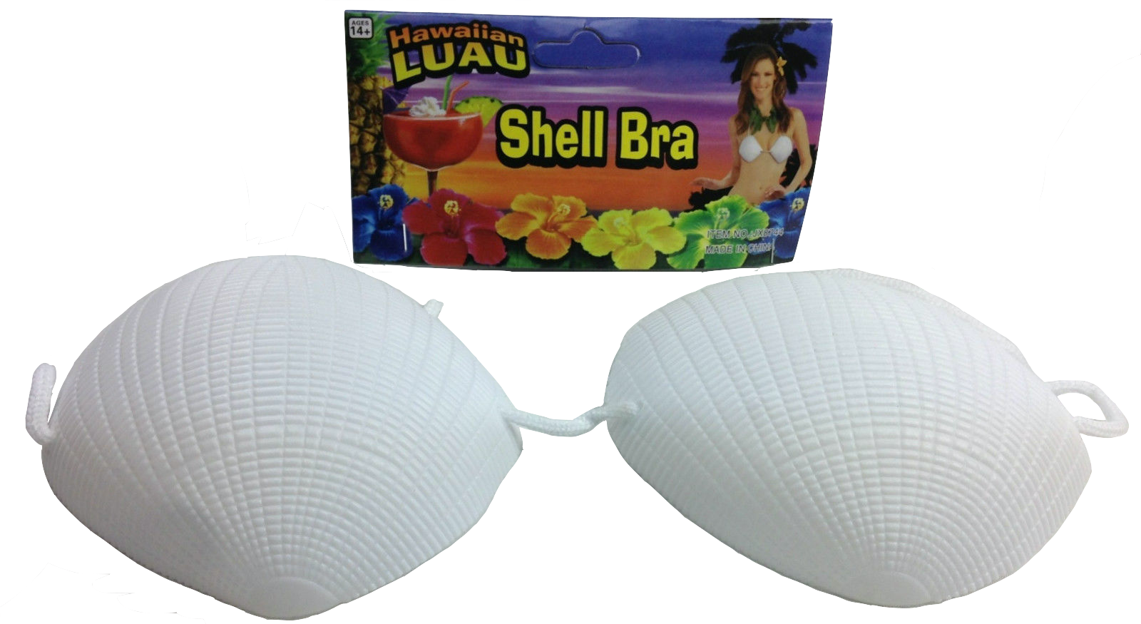V563-13311-184858-00 SHELL BRA Costume Party Hawaiian Hula Beach Dress Top Tropical Mermaid - Image 1