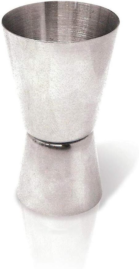 V563-13667-197240-00 VIN BOUQUET Stainless Steel Jigger Double Ended Shot Measurer in Silver - Image 1