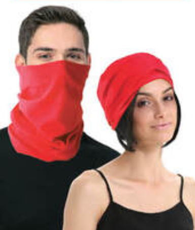 V563-14775-RED-202503051941-00 Seamless Tube Bandana Head Scarf Face Cover Mask Gaiter Ski Snow in Red - Image 1