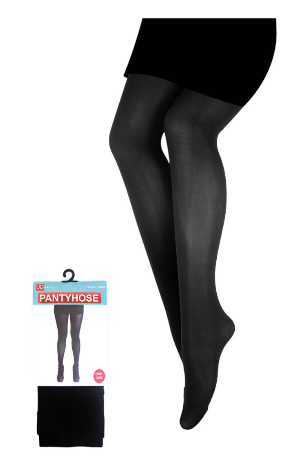 V563-15200-BLK-ONESIZE-185001-00 PANTYHOSE Tights Stockings Hosiery Womens Ladies Plain Colours - Black - One Size Fits Most - Image 1