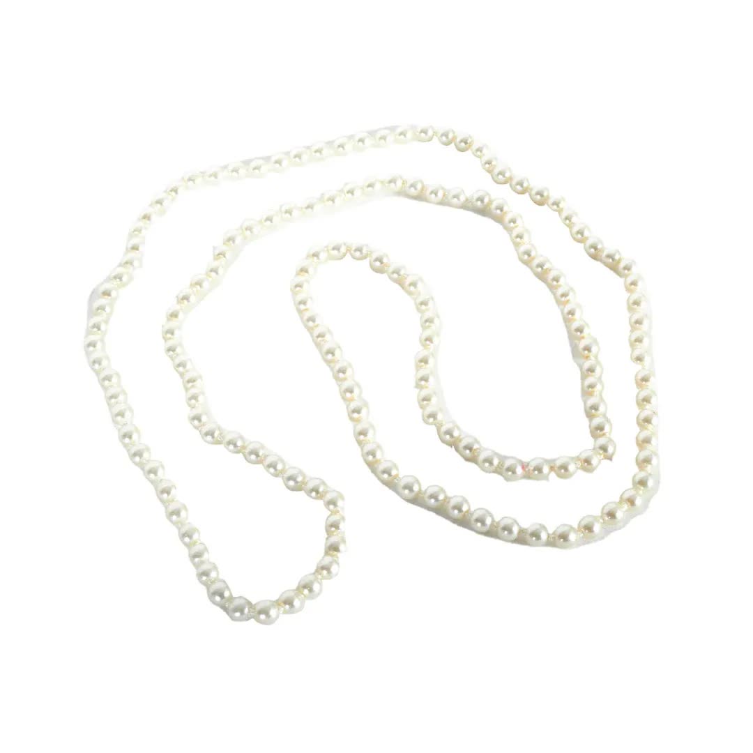 V563-16333-02-202504030831-00 Long Faux Pearl Necklace – 1920s Flapper Costume Accessory or Vintage-Inspired Look - Image 1
