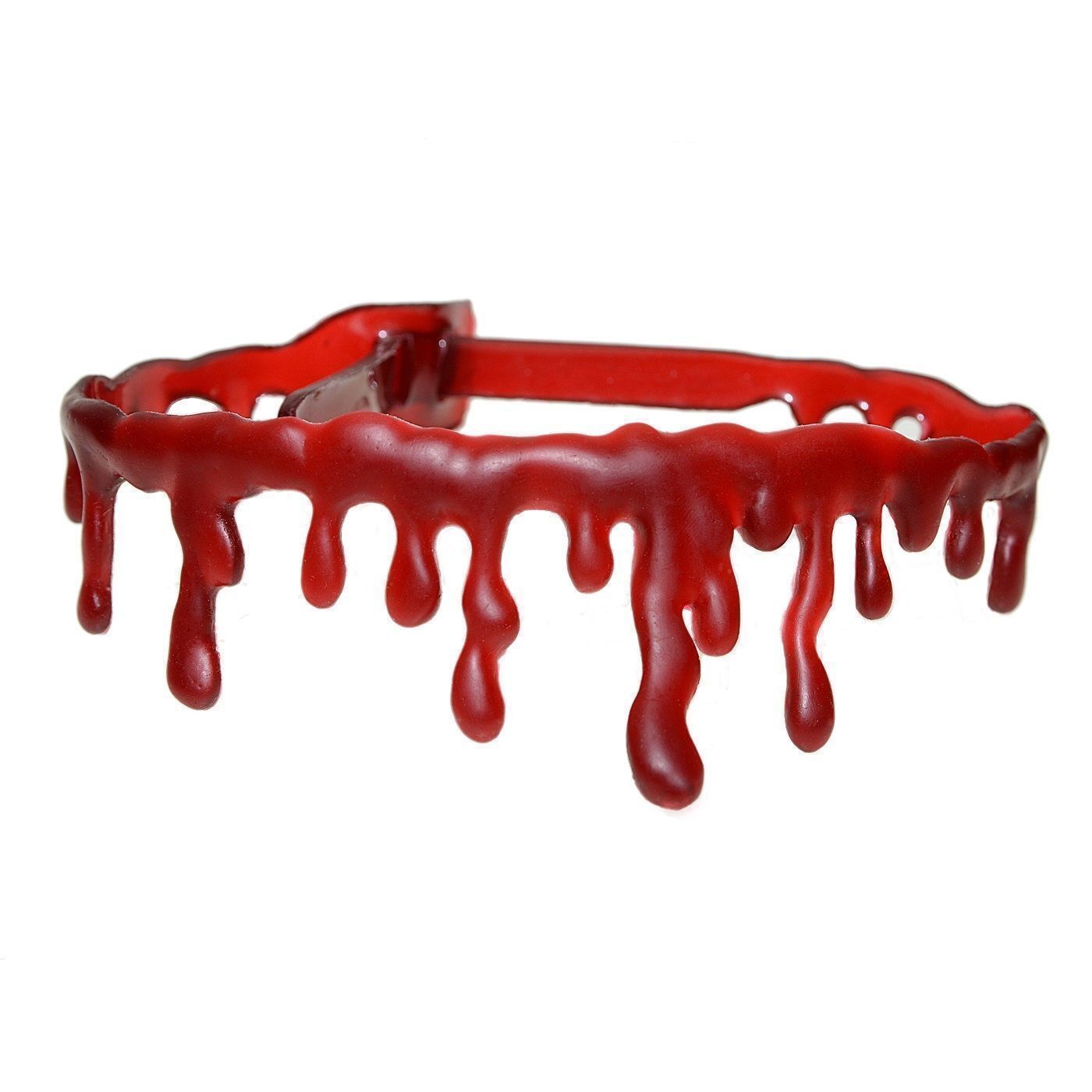 V563-18480-184684-00 HALLOWEEN BRACELET Red Fake Blood Drip Bleeding Gothic Fashion Jewellery - Image 1