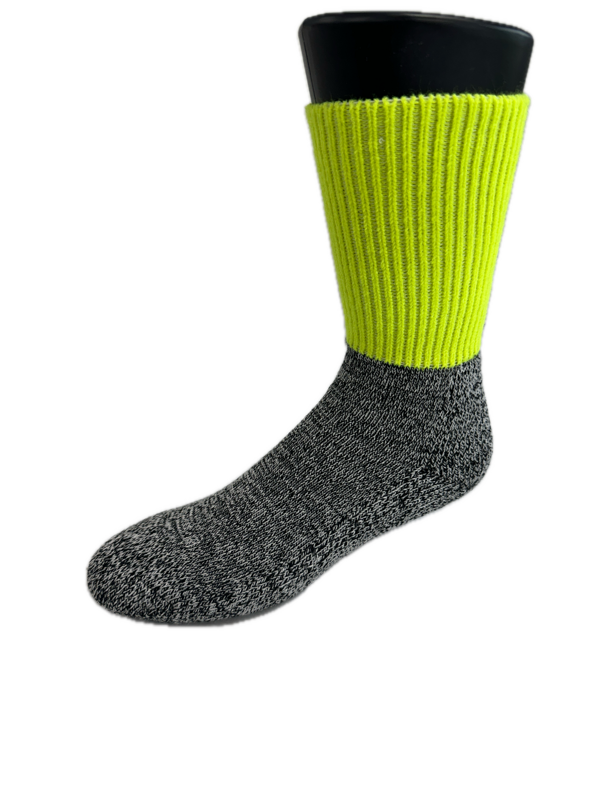 V563-1PAIR-23-626-YELLOW-6_11-202503051552-00 1 Pair Woolen Thermal HI VIS SOCKS Workwear Work Safety High Visibility - Yellow - 6-11 - Image 1