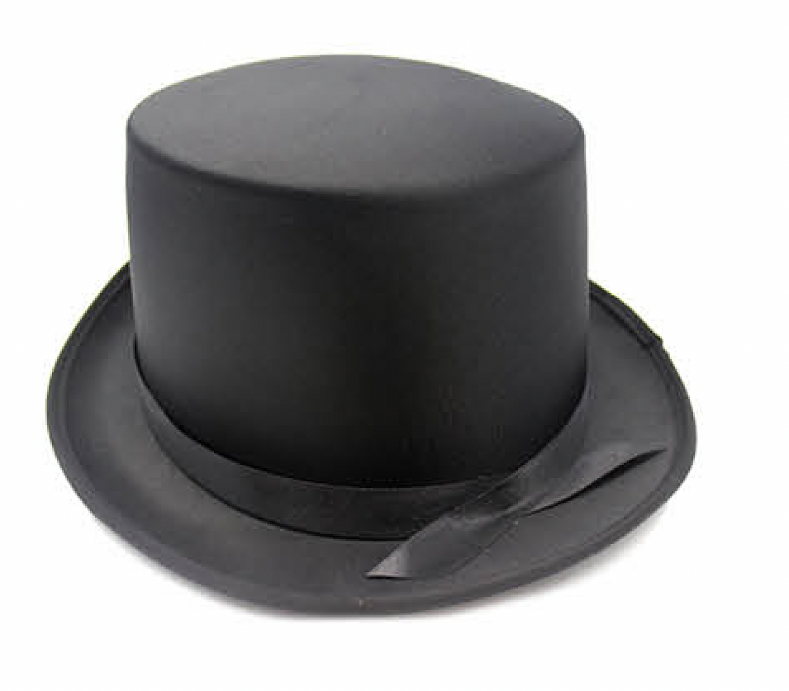 V563-21995-BLK-202503051515-00 SATIN TOP HAT Costume Party Cap Fancy Dress Trilby Fedora One Size - Black - Image 1