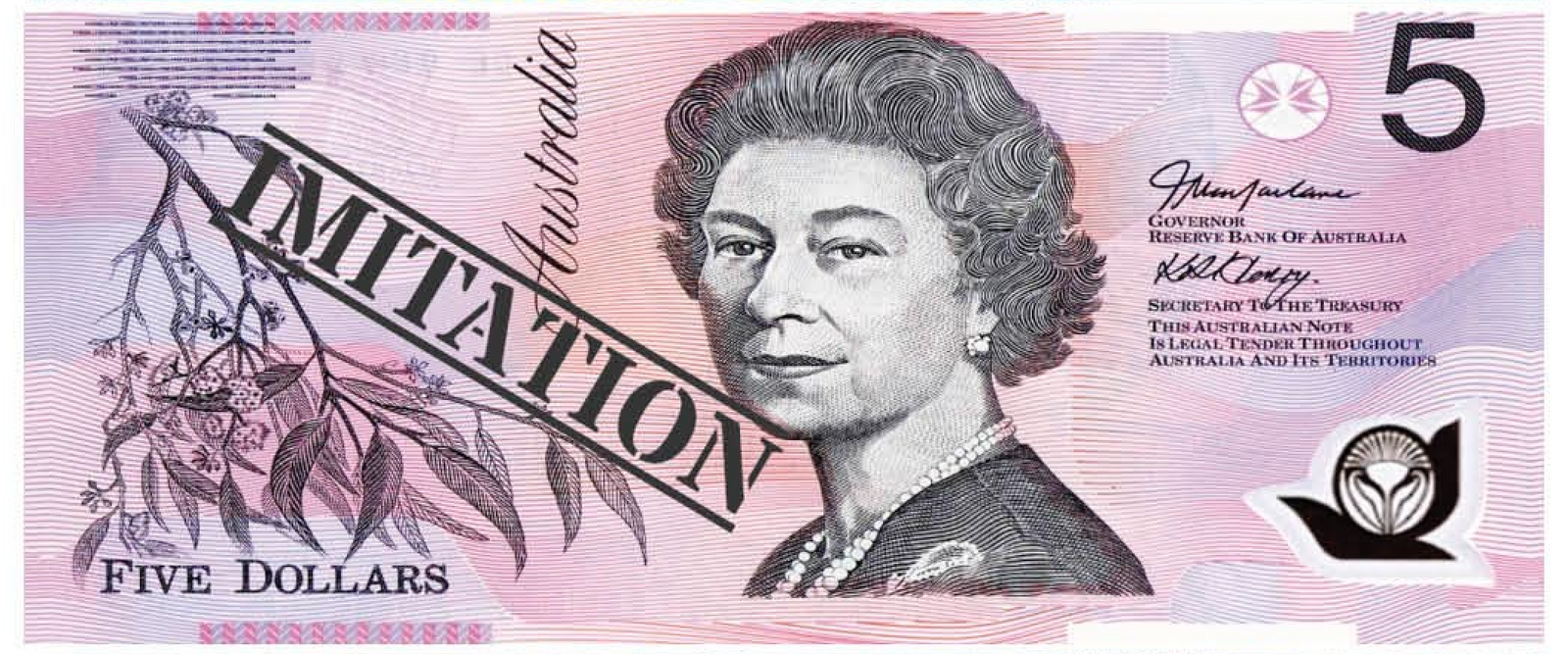 V563-22115-5-197230-00 5 Dollar Australian Souvenir Note Pad Fake AUD Money - 1 Pack of 50 Sheets - Image 1