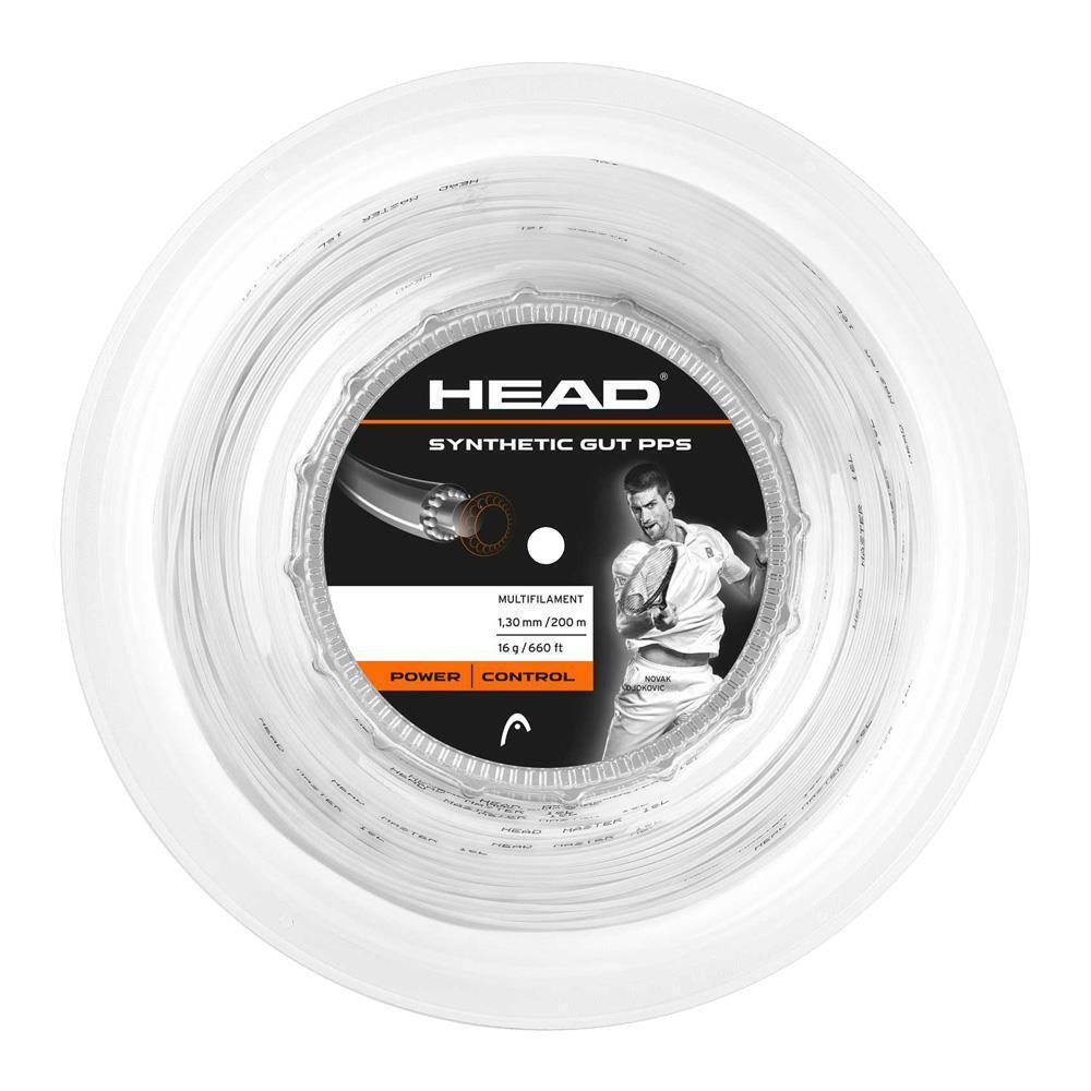 V563-281095-16WH-149376-00 Head Synthetic Gut PPS 16g Tennis String Reel 200m 1.30mm Power Control - White - Image 1