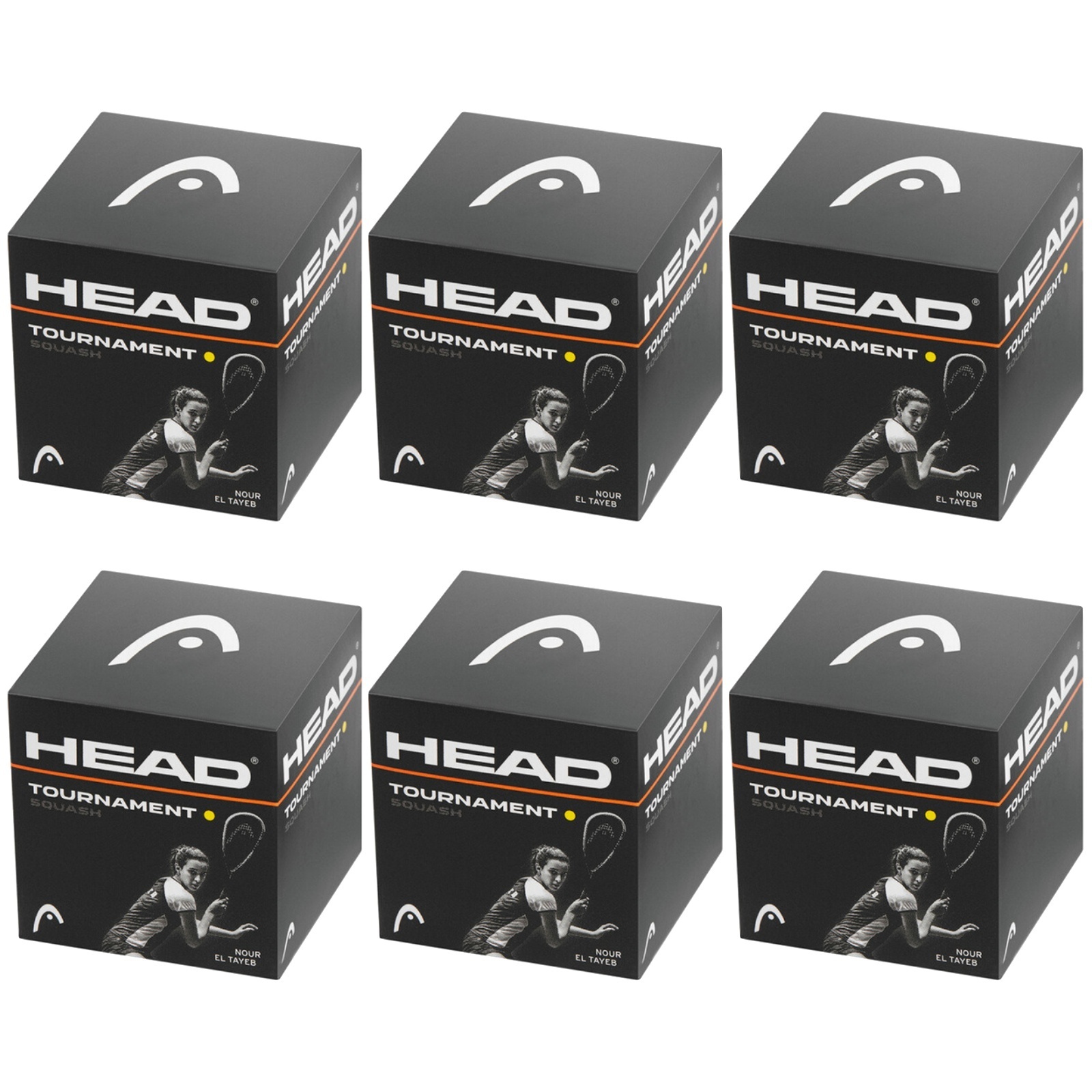 V563-287326-6PK-202503261220-00 HEAD Tournament Squash Ball Advanced Training Competition Bulk - 6 Balls - Image 1