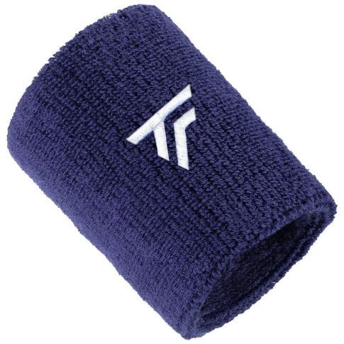 V563-3490150181860-150468-00 Tecnifibre Tennis XL Wristband Wrist Bands Sweatband Sport Squash Cotton - Marine - Image 1