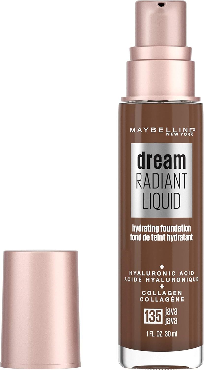 V563-41554579222-202503200940-00 Maybelline Dream Radiant Liquid Hydrating Foundation with Hyaluronic Acid - Java 135, Java - Image 1