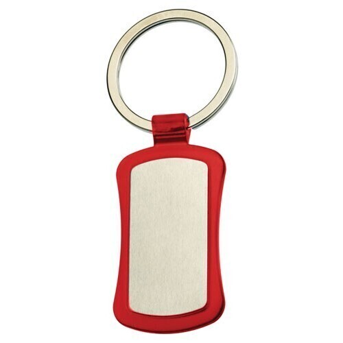 V563-65_004-50PCS-173165-00 50x Duo Key Tag Key Ring Keyring School Bag Badge Bulk - Red - Image 1