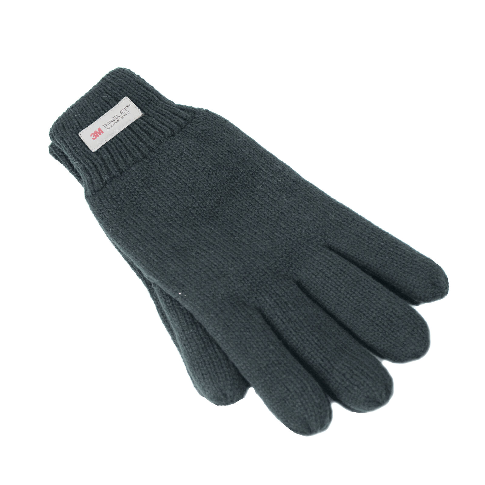 V563-75-0005-CHAR-ONE-SIZE-202505231538-00 Dents 3M THINSULATE Gloves Snow Ski Knitted Polar Fleece Thermal Plain Winter - Charcoal - Image 1