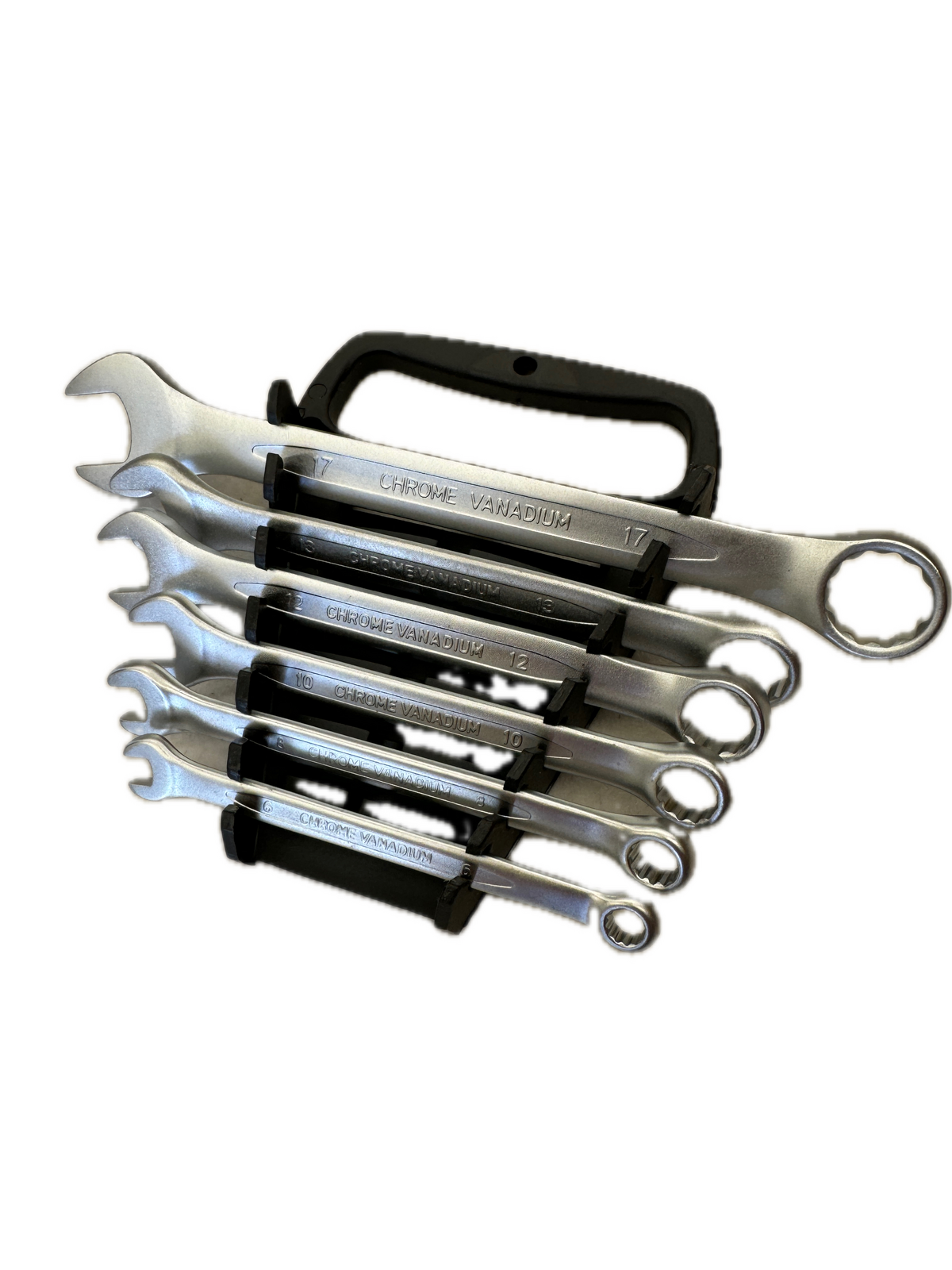 V563-8920181463123-167409-00 6 Piece Double Open Ring End Wrench Combination Spanner Chrome Vanadium Auto Repair Set - Image 1