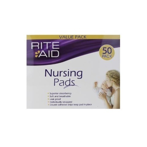 V563-9334604001141-149422-00 Rite Aid Nursing Pads 50 Pack Bulk Value - Image 1