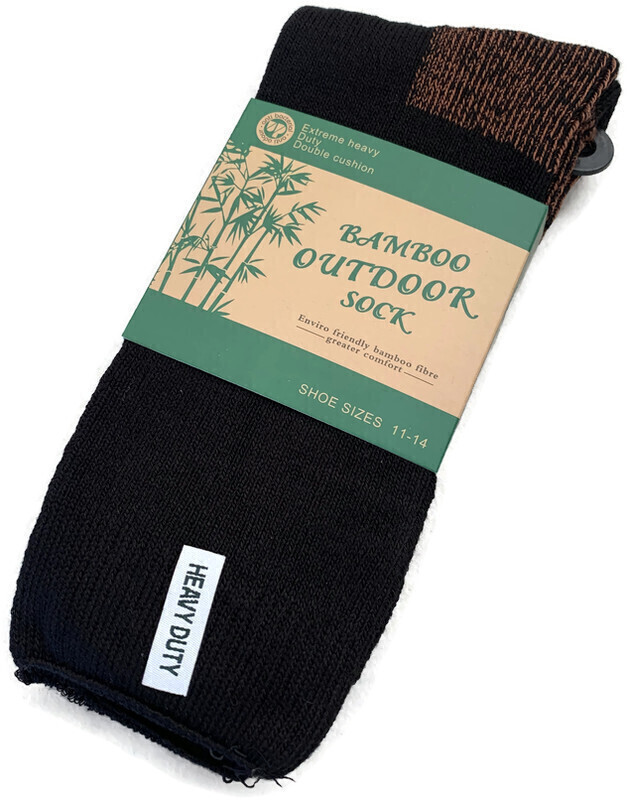 V563-99047-1PAIR-11_14-202503051921-00 1 Pair BAMBOO OUTDOOR SOCKS Mens Heavy Duty Thick Work Socks Cushion - 11-14 - Image 1