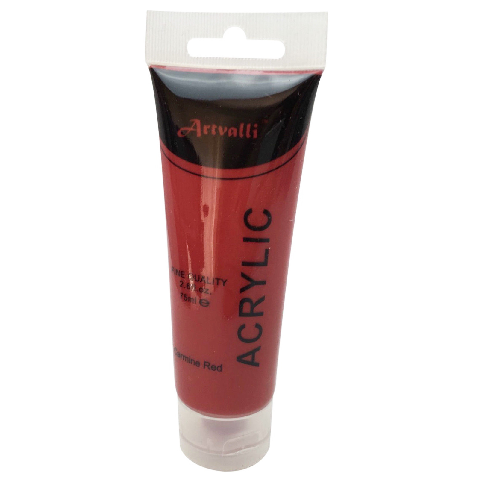 V563-ACRYLICPAINT-CARMINERED-174095-00 ARTISTS ACRYLIC PAINT Craft 75ml Tube Non Toxic Paints Water Based - Carmine Red - Image 1